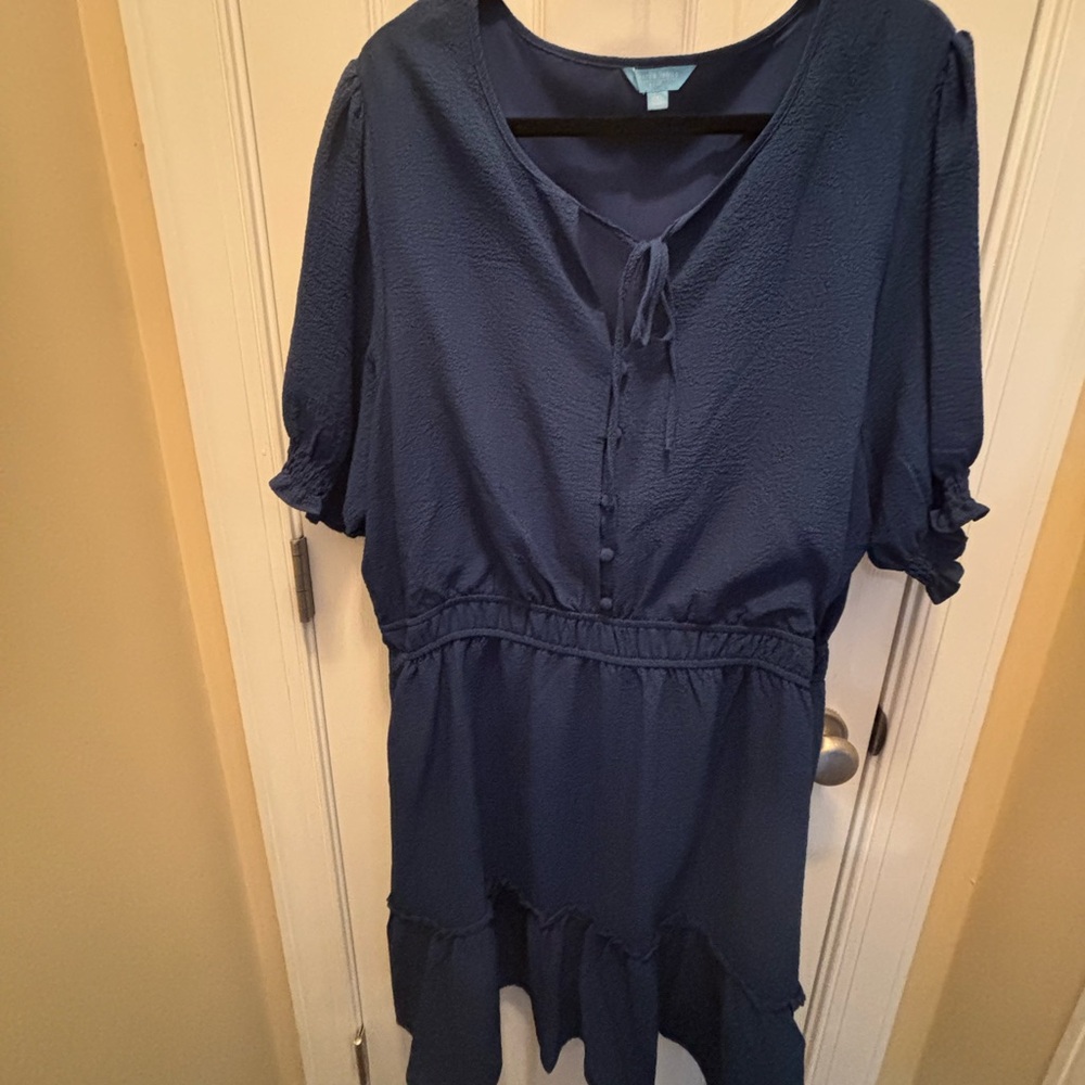 Draper James RSVP Deep Blue Dress Perfect for Fall